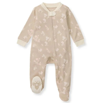 Burts Bees - Baby Girl Whimsical Floral Sleep & Play, Hummus Image 1