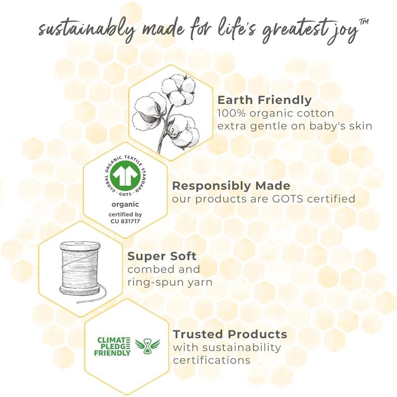 Burt's Bees - Baby Infant Washcloths, 100% Organic Cotton, 3Pck, Hummus Image 3
