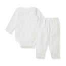 Burts Bees - Baby Unisex Slub Stripe Bodysuit Set, Mossy Green Image 2