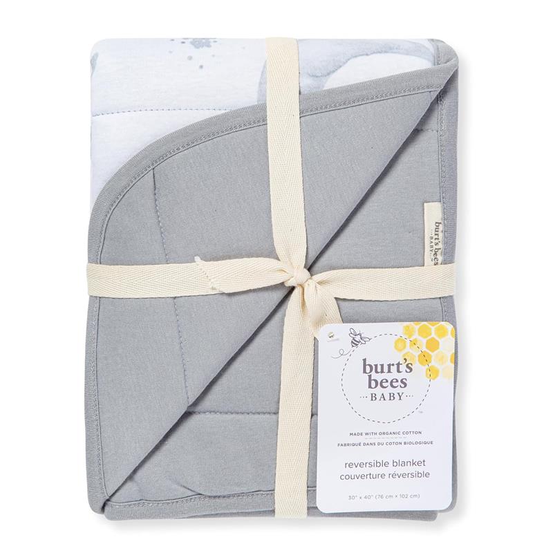 Burt's Bees - Hello Moon Reversible Blanket, Quarry Image 6