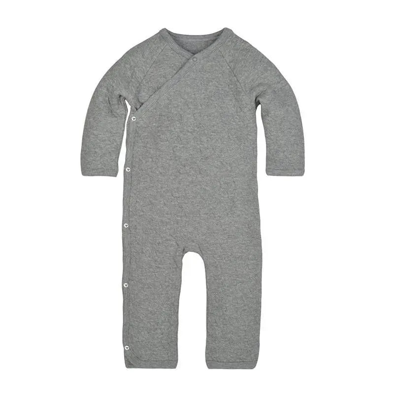 Burt's Bees Quilted Kimono Coverall, Heather Grey Image 1