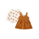 Burts Bees - Raised Rib Dress & Sunny Floral Tee Set, Beaver Image 1