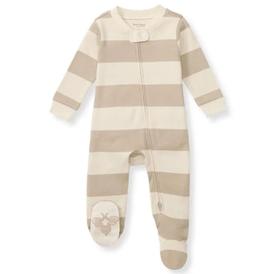 Burts Bees - Rugby Stripe Sleep & Play, Oat Image 1