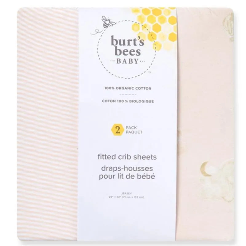 Burts Bees - Set Of 2 Good Night Sky Crib Sheets, Ranunculus Image 2