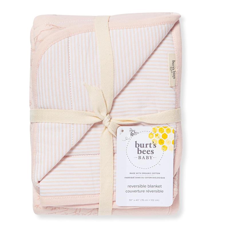 Burt's Bees - Swaying Branches Reversible Blanket, Ranunculus Pink Image 6