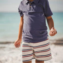 Burts Bees Usa Stripe Polo Shirt & Shorts Set Image 2