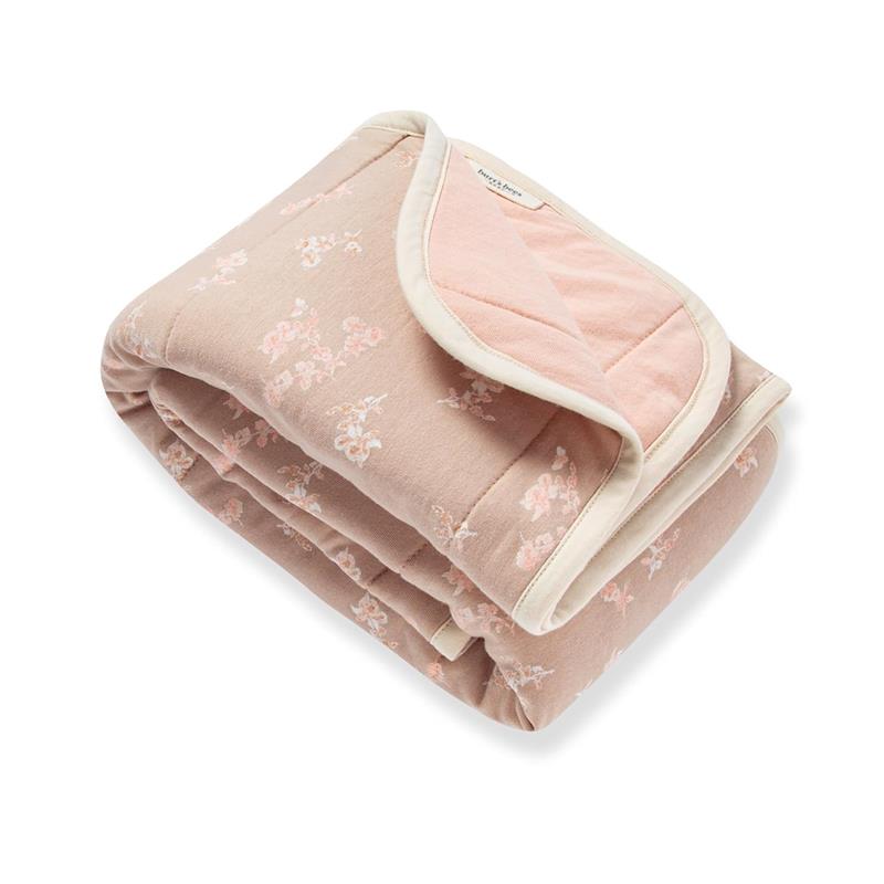 Burt's Bees - Whimsical Floral Reversible Blanket, Hummus Image 4