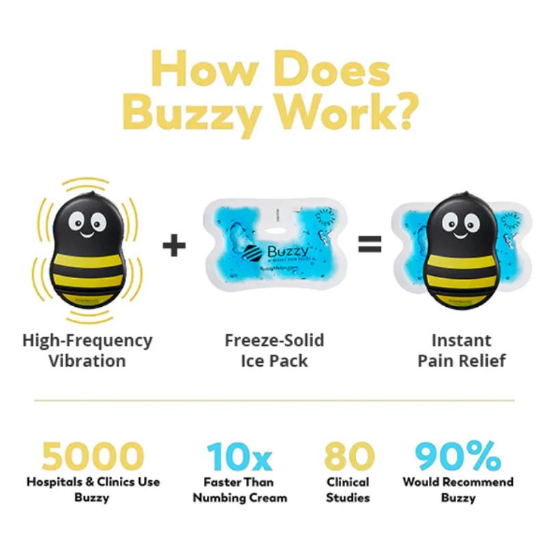Buzzy Injection Pain Relief Vibration Device for Vaccines, Ladybuzz Image 2