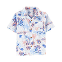 Carters - Baby Boy Tropical Button-Front Shirt, Blue Image 1