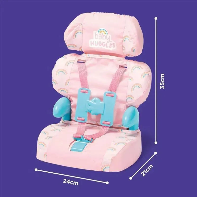 Casdon Baby Huggles Toys Pink Booster Seat, Car Seat For Dolls Sizes