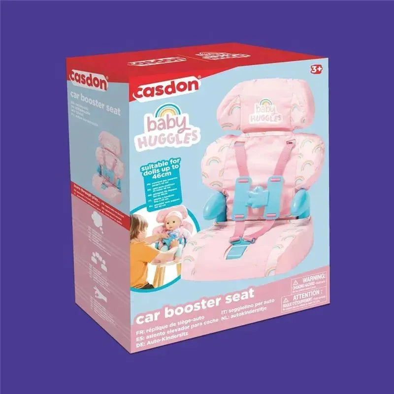 Casdon Baby Huggles Toys Pink Booster Seat, Car Seat For Dolls Sizes