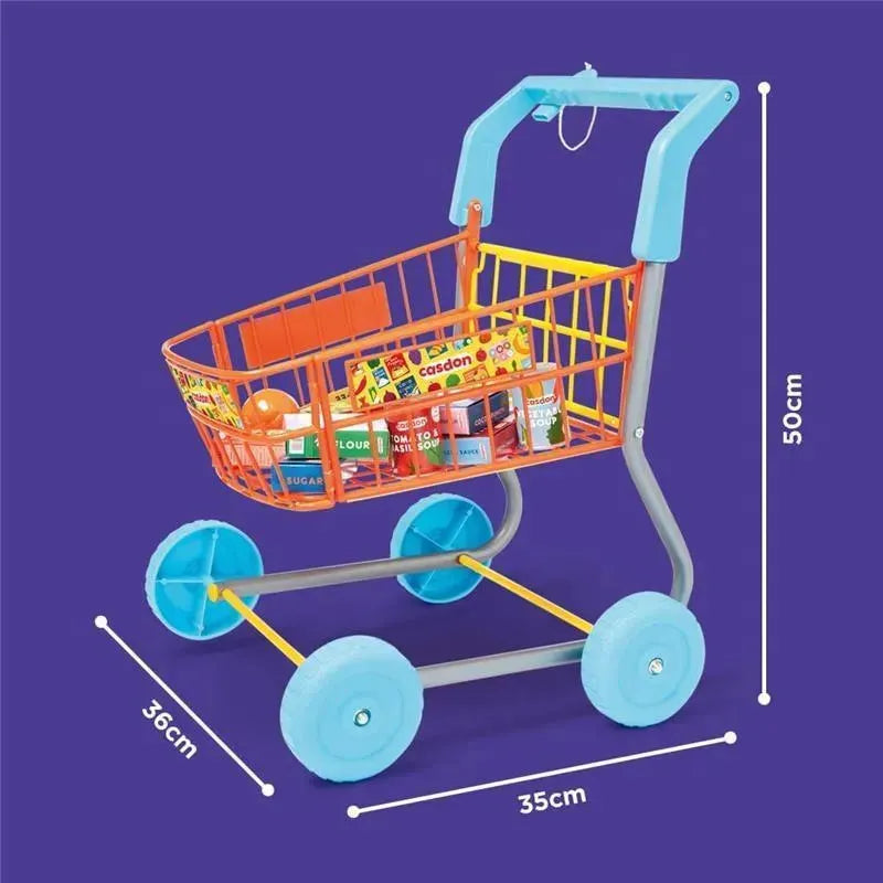 Casdon - Colourful Toy Shopping Trolley for Children Aged 3 plus Image 3