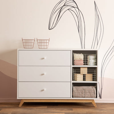 Central Park 3-Drawer, Two Shelf Nursery Dresser