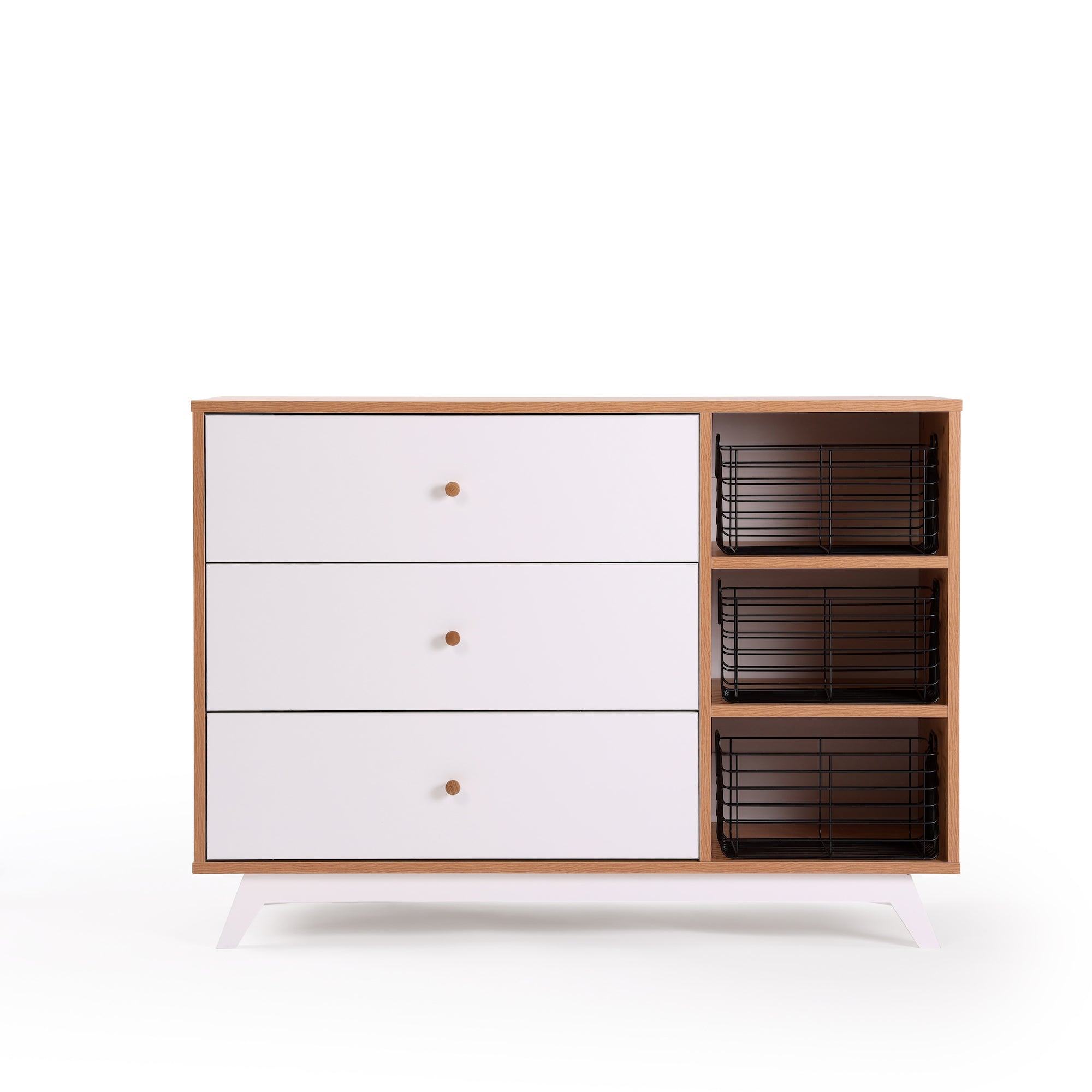 Central Park 3-Drawer, Two Shelf Nursery Dresser