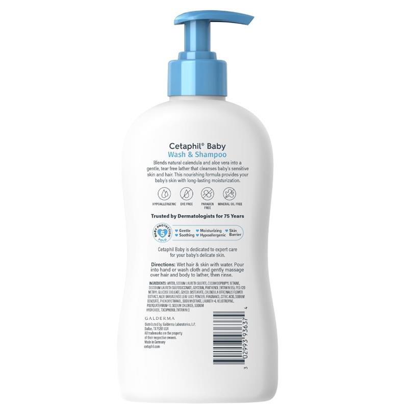 Cetaphil Baby Wash & Shampoo 13.5 Oz Image 10