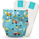 Charlie Banana - Construction One Size Reusable Cloth Diaper with Fleece Image 1