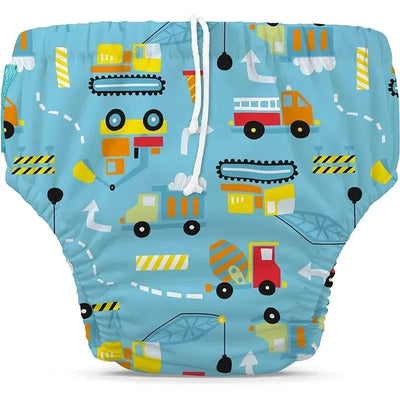 Charlie Banana - Construction Reusable Swim Diaper with Adjustable Drawstring Image 1