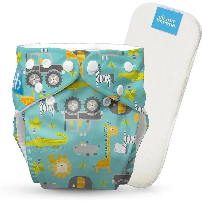 Charlie Banana - Gone Safari Reusable Cloth Diaper One Size Image 1