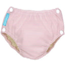 Charlie Banana - Pencil Stripes Pink Baby Reusable Swim Diaper with Snaps Image 1