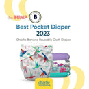 Charlie Banana - Reusable Washable Cloth Diaper, Adjustable One Size, Sweet Dreams On Grey Image 2