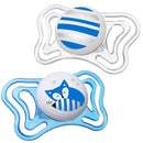 Chicco - 2 Pk Physioforma Light Day & Night Orthodontic Pacifier Blue, 6/16M Image 1