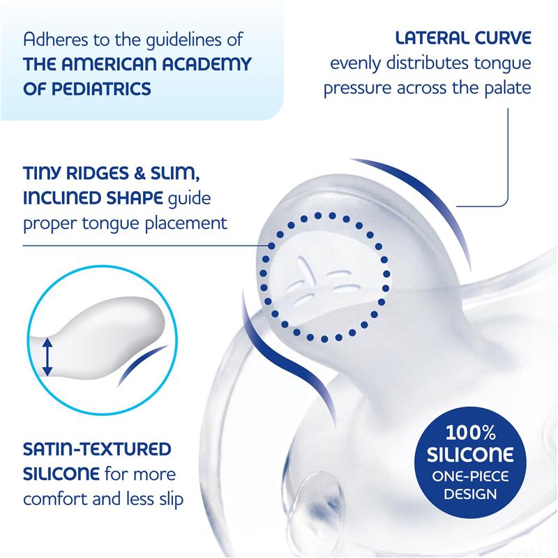 Chicco - 2Pk Feeding Physioforma Orthodontic Silicone Pacifier Blue/Green, 16/24M Image 4