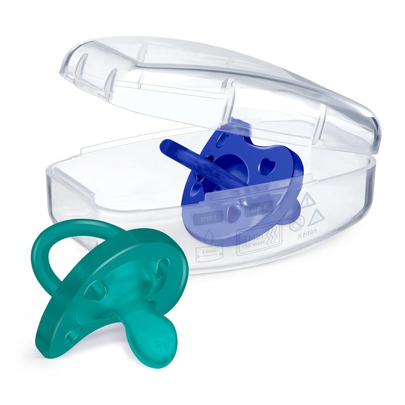 Chicco - 2Pk Feeding Physioforma Orthodontic Silicone Pacifier Blue/Green, 16/24M Image 7