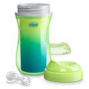 Chicco - 2Pk Insulated Rim Spout Trainer Sippy Cup 9Oz. Green/Teal Ombre Image 5