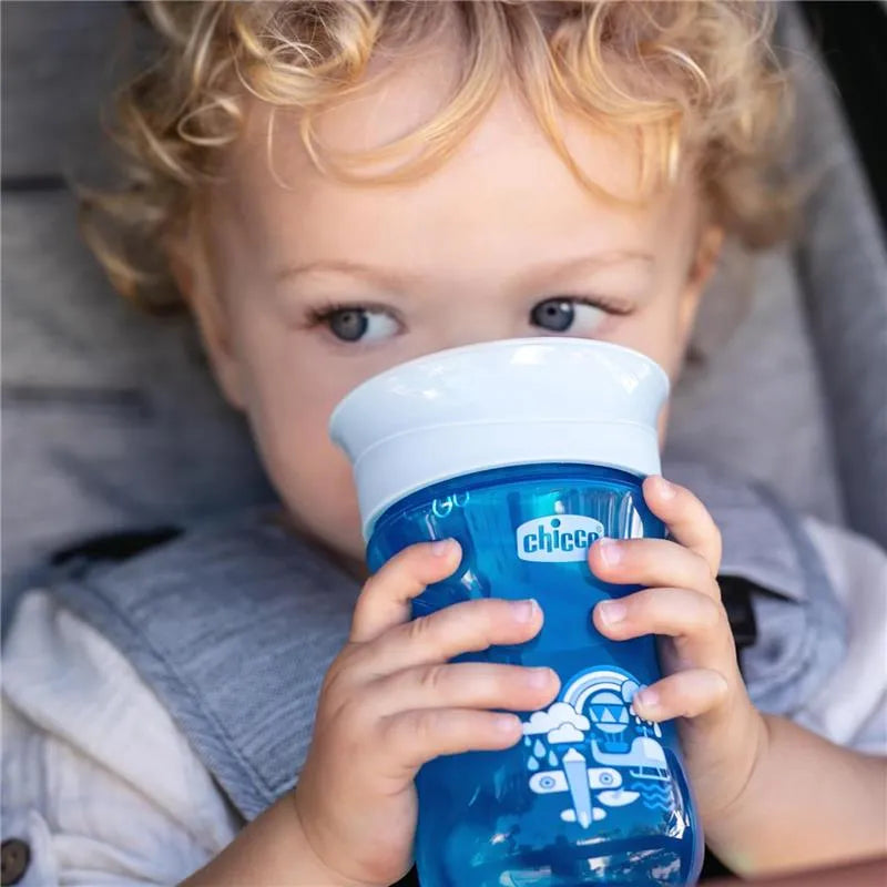 Chicco - 360° Spoutless Rim Trainer Sippy Cup 9M+ | Blue Image 5
