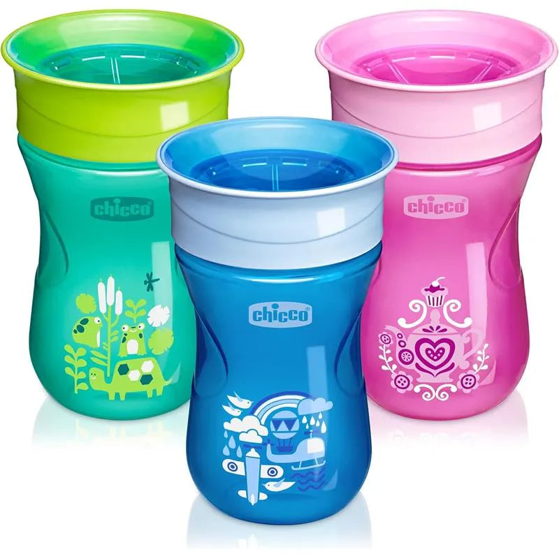Chicco - 360° Spoutless Rim Trainer Sippy Cup 9M+ | Pink Image 6