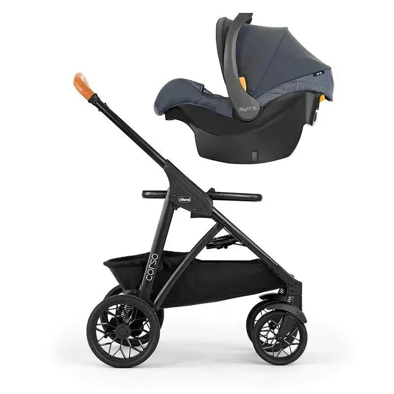 Chicco Corso Le Modular Quick-Fold Stroller, Chicco Corso Stroller, Black - Studio Image 9