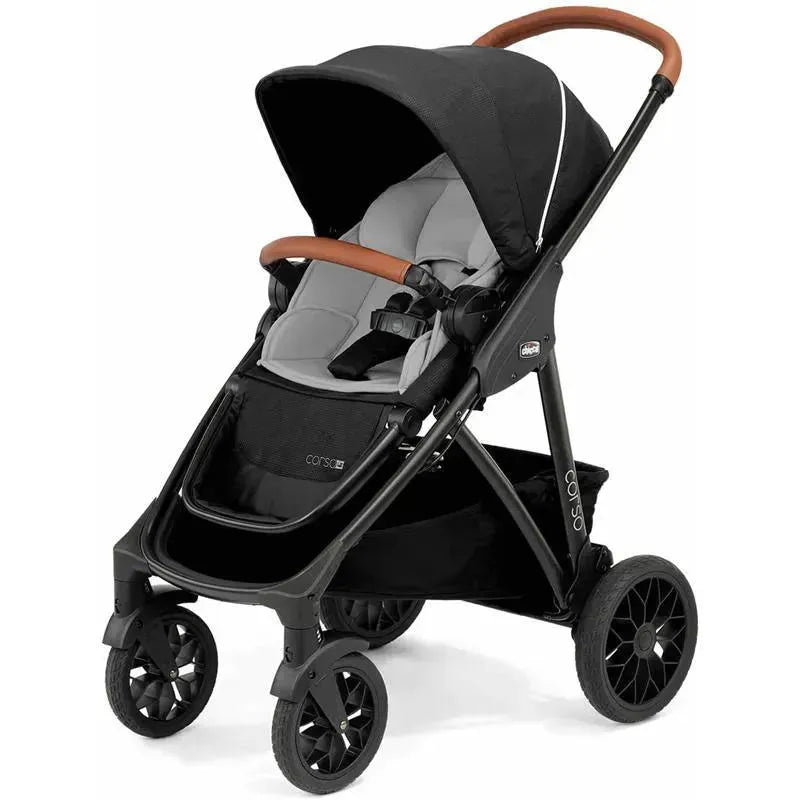 Chicco Corso Le Modular Quick-Fold Stroller, Chicco Corso Stroller, Black - Studio Image 1