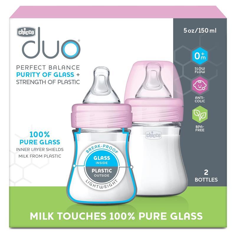 Chicco - 2Pk Duo 5Oz Hybrid Baby Bottles, Pink Image 4
