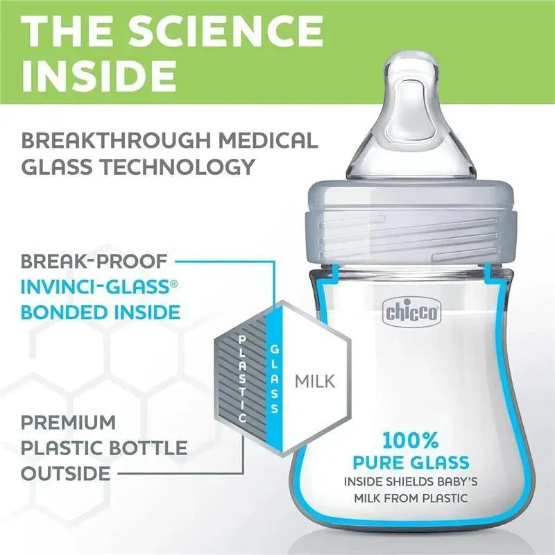 Chicco - Duo 5Oz Hybrid Baby Bottle, Grey Image 4
