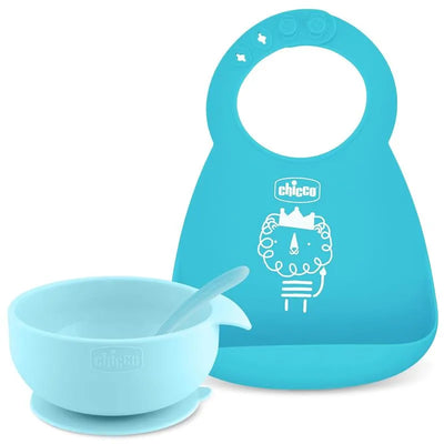 Chicco - Easy Start Silicone Feeding Gift Set 6M+ | Teal Image 1