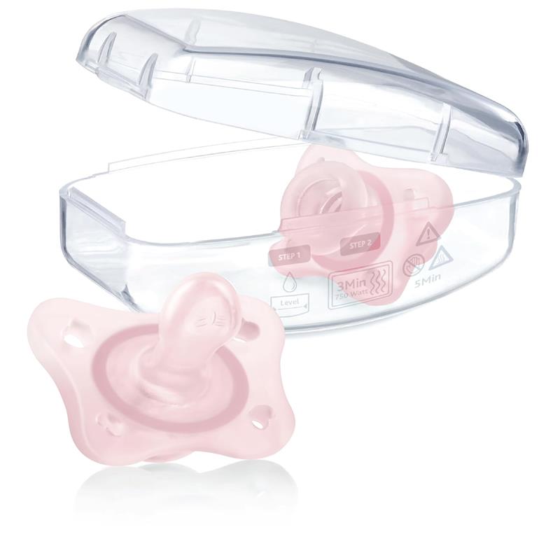 Chicco Feeding - Physioforma Mini Orthodontic Pacifier 2Pk, Pink  Image 6
