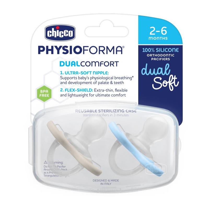 Chicco Feeding - Physioforma Orthodontic Silicone Pacifier Blue/Green 6-16M, 2Pk Image 10
