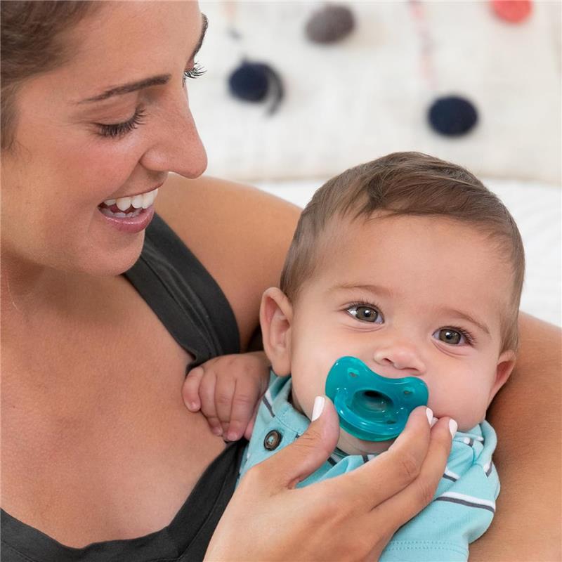 Chicco Feeding - Physioforma Orthodontic Silicone Pacifier Blue/Green 6-16M, 2Pk Image 4