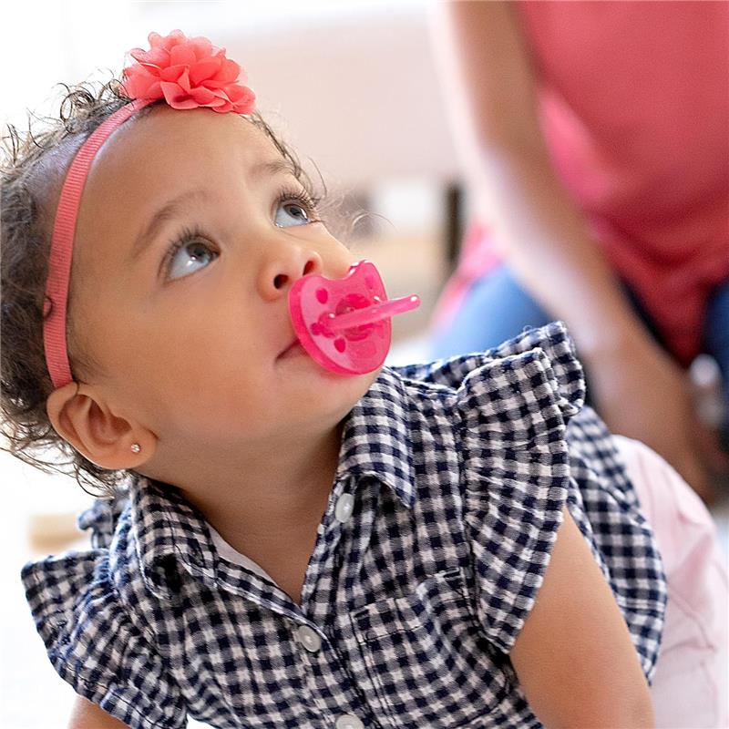 Chicco Feeding - Physioforma Orthodontic Silicone Pacifier Dark Pink 16-24M, 2Pk Image 3