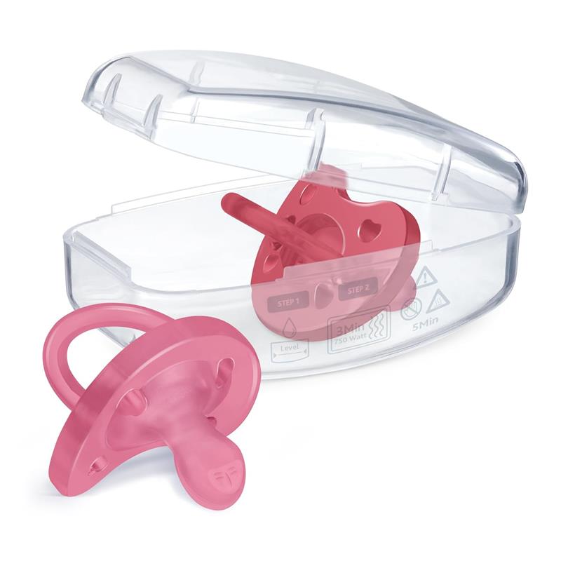 Chicco Feeding - Physioforma Orthodontic Silicone Pacifier Dark Pink 16-24M, 2Pk Image 4