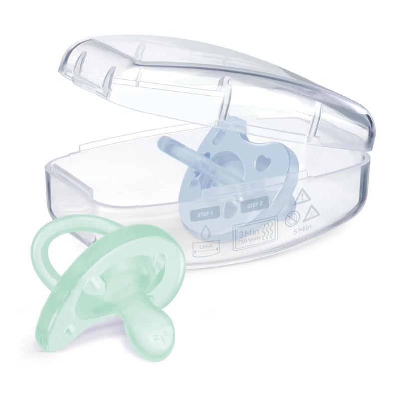 Chicco Feeding - Physioforma Orthodontic Silicone Pacifier Light Blue/Green 0-6M, 2Pk Image 2