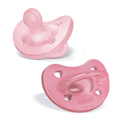 Chicco Feeding - Physioforma Orthodontic Silicone Pacifier Pink 6-16M, 2Pk Image 1
