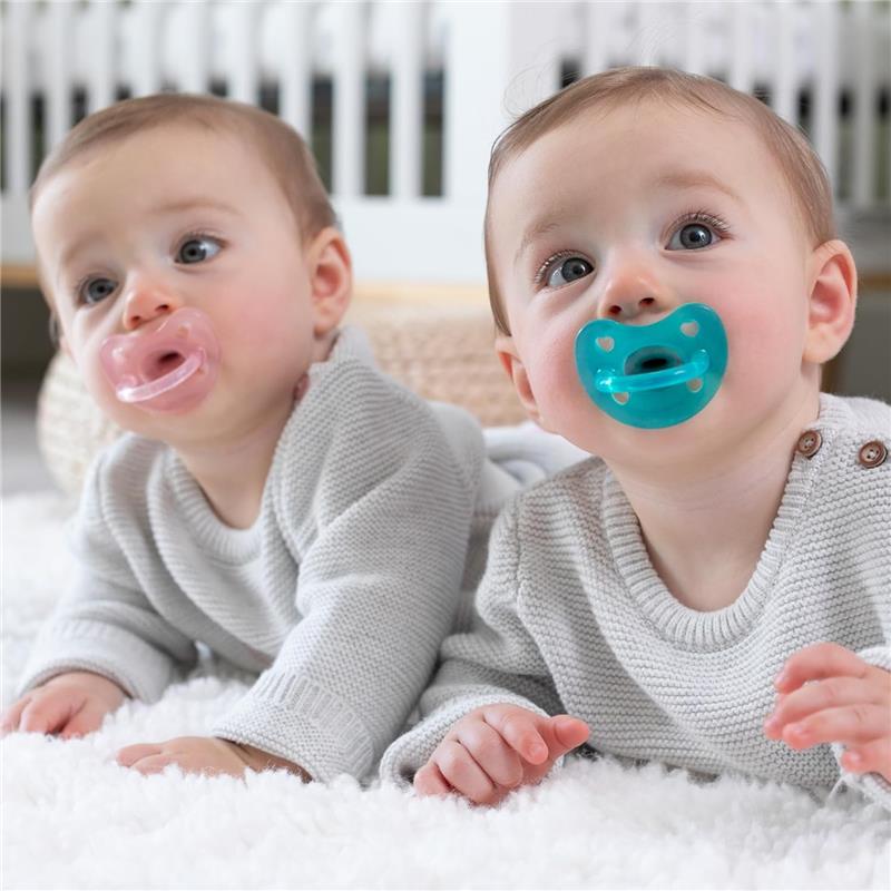 Chicco Feeding - Physioforma Orthodontic Silicone Pacifier Soft Pink 0-6M, 2Pk Image 4