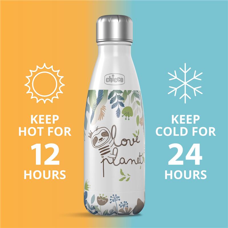 Chicco - Feeding Stainless Steel Insulated Water Bottle 12Oz Pink  Image 4