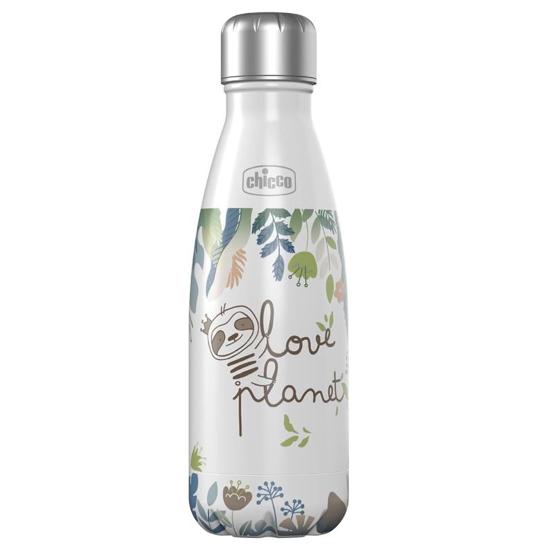 Chicco - Feeding Stainless Steel Insulated Water Bottle 12Oz Sloth Image 1