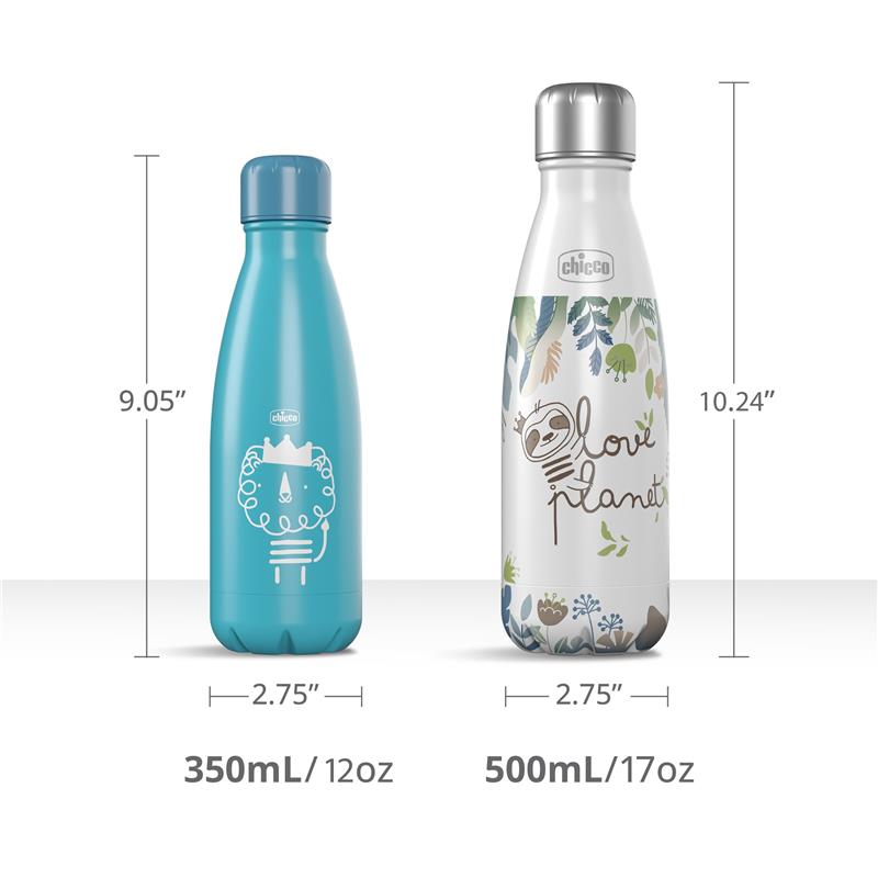 Chicco - Feeding Stainless Steel Insulated Water Bottle 12Oz Sloth Image 6