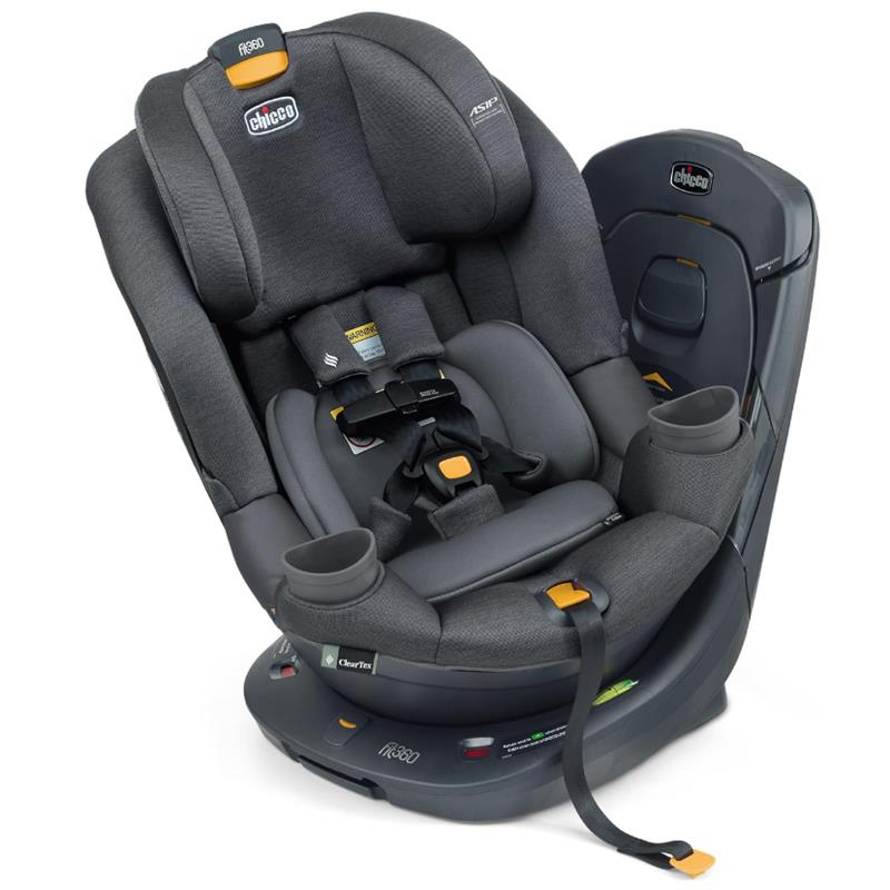 Chicco - Fit360 ClearTex Rotating Convertible Car Seat, Carbon/Grey Image 1