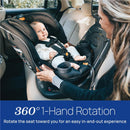 Chicco Fit360 Zip ClearTex Rotating Convertible Car Seat, Jet Image 2