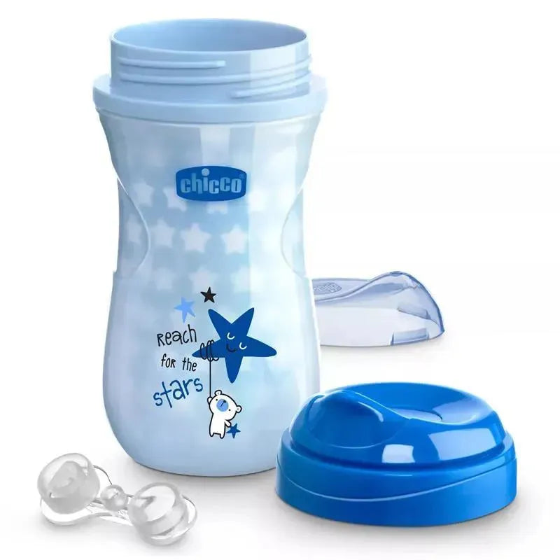 Chicco Glow In Dark Insulated Rim Spout Trainer Cup 9Oz, Blue, 12M+ Blue Image 3