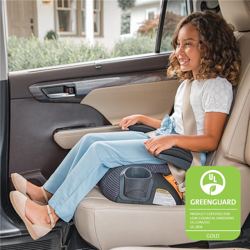 Chicco - GoFit ClearTex Plus Backless Booster Car Seat, Obsidian/Black Image 6